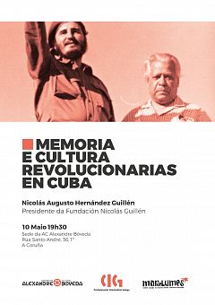  O mércores 10 de maio, ás 19:30h, na Coruña